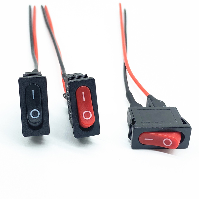 Плоский кулисный переключатель мощности 9,5*21 мм в форме лодки