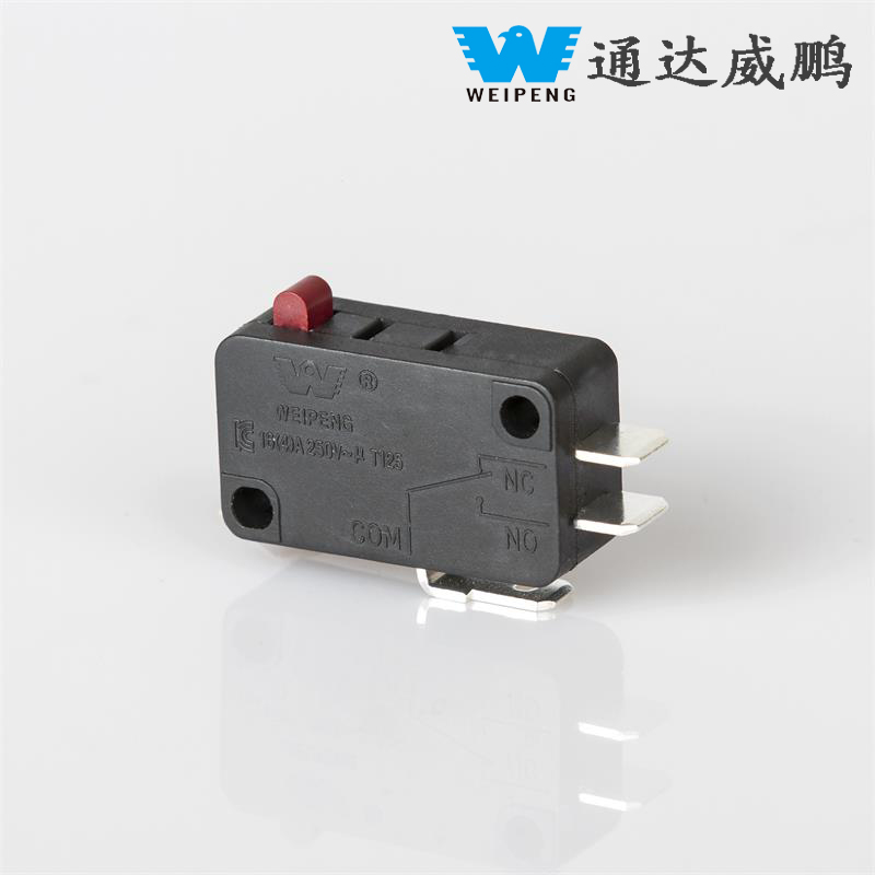 Сильноточный микропереключатель с длительным сроком службы и сертификатами UL, VDE и CE.