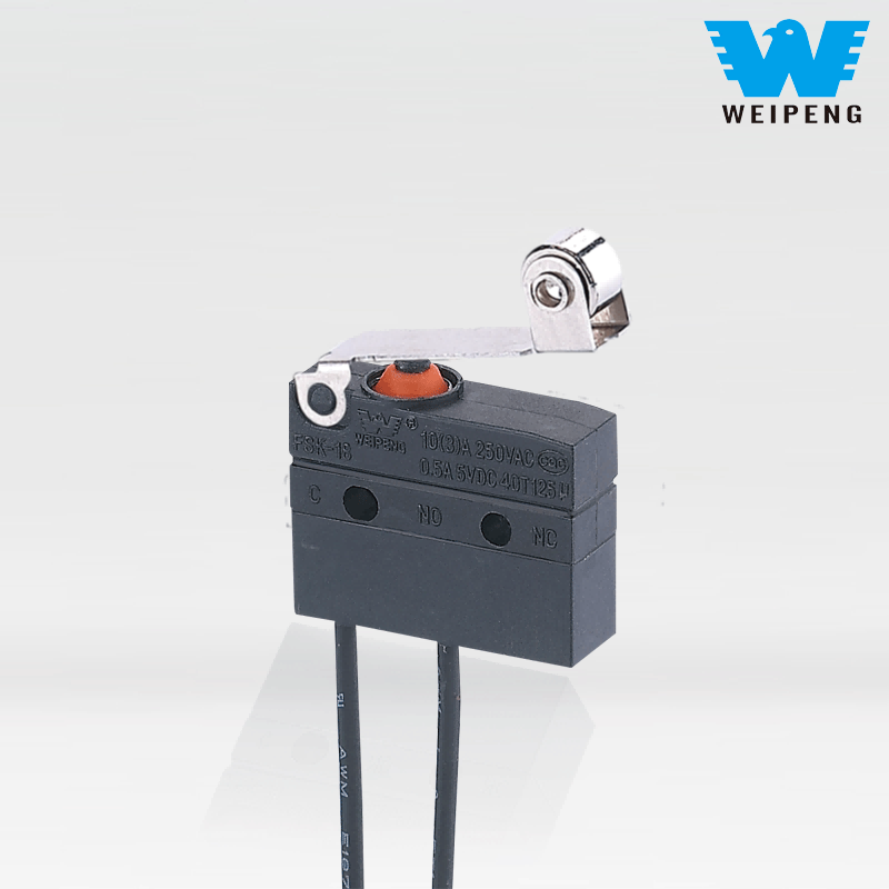 Водонепроницаемый микропереключатель с проводами и рычагами